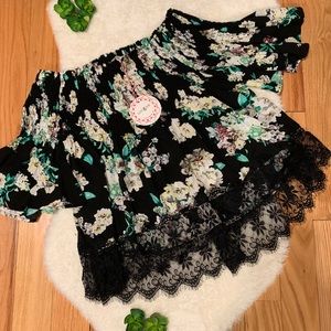 Off the shoulder floral top